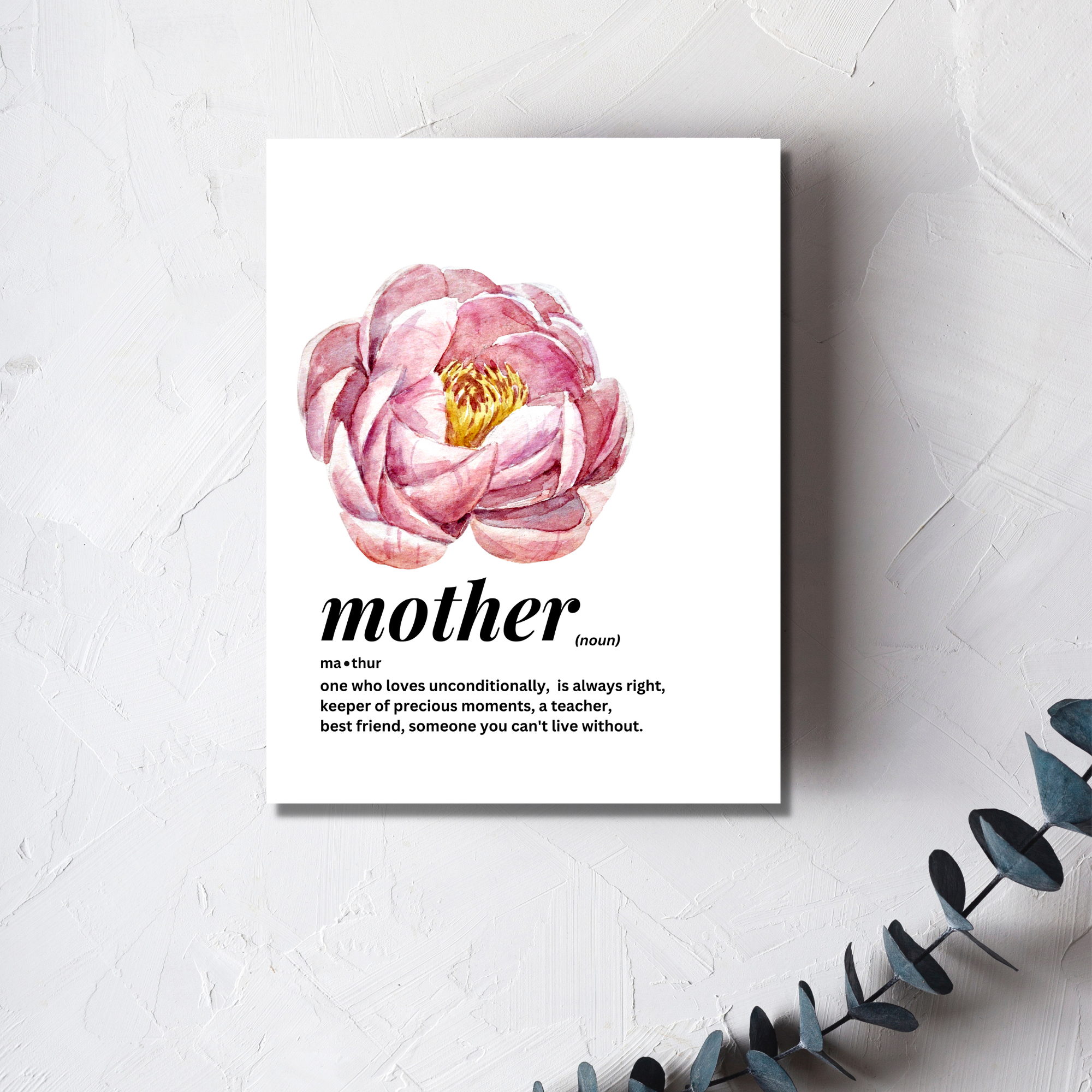 Definition of Mother Greeting Card